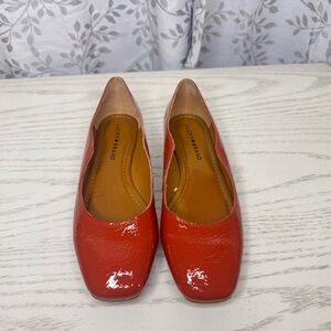 Lucky Brand Women's Shiny Red Flats